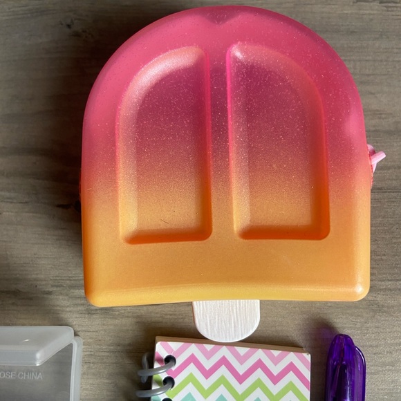 Set of Doll School Supplies, Popsicle Backpack for 18” Doll. - Picture 4 of 5